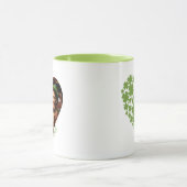 Lucky voor Ierse foto-Mok met Shamrock Heart Mok (Midden)