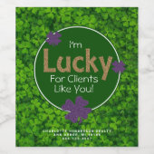 Lucky voor klanten zoals jij | Sint-Partruc-dag Wijn Etiket (Enkel label)