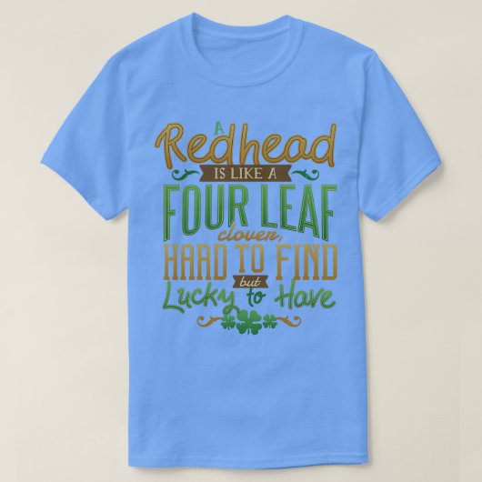 Lucky voor Redhead T-shirt (Design voorkant)