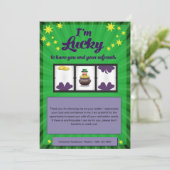 Lucky voor uw verwijzingen - Houder van de Kaart v (Staand voorkant)