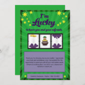 Lucky voor uw verwijzingen - Houder van de Kaart v (Voorkant / Achterkant)