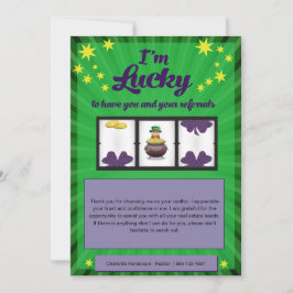 Lucky voor uw verwijzingen - Houder van de Kaart v