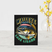 Lucky Walleye Lake Lizard Gevist Kaart (Gele Bloem)