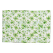 Lucky Watercolor Four Leaf Clover Ierse Moeder Vad Kussensloop (Achterkant-Links)