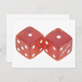 Lucky Wedding Dice Briefkaart (Voorkant / Achterkant)
