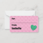 Lucky We're Friends Pink Kinder School Valentijns Notitiekaartje (Achterkant)