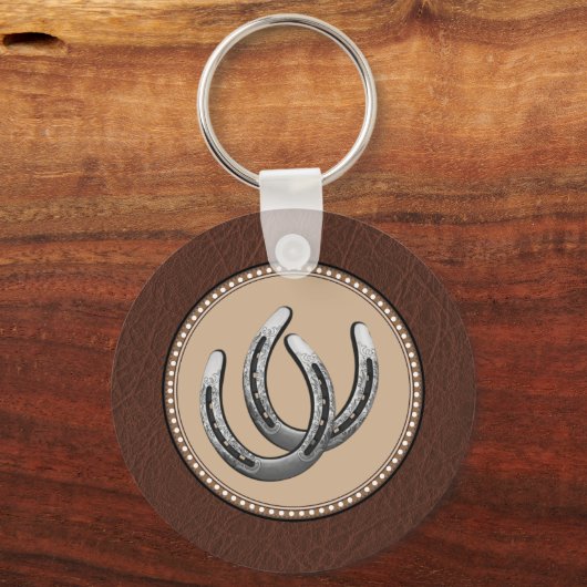 Lucky Westerne Silver-Hoefijzers Sleutelhanger (Voorkant)