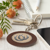 Lucky Westerne Silver-Hoefijzers Sleutelhanger (Zijkant)