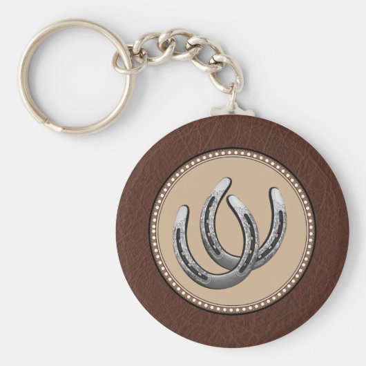 Lucky Westerne Silver-Hoefijzers Sleutelhanger (Voorkant)