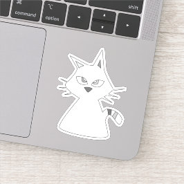 Lucky White Cat Sticker