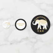 Lucky White Thaise Olifant gepersonaliseerd Confetti (Achterkanten)