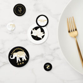 Lucky White Thaise Olifant gepersonaliseerd Confetti