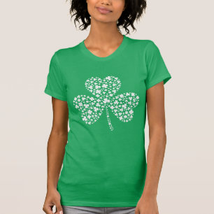 Lucky White Vierbladige Klaver  T-shirt
