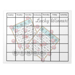 Lucky Winner Bingo Thema Blank Kalender Notitieblok
