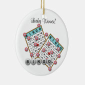 Lucky Winner Bingo Thema Toewijding Keramisch Ornament (Rechts)