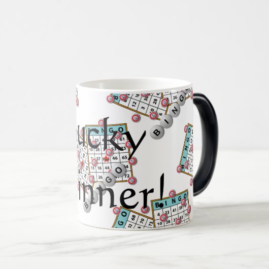 Lucky Winner Bingo Theme Magische Mok (Voorkant rechts)