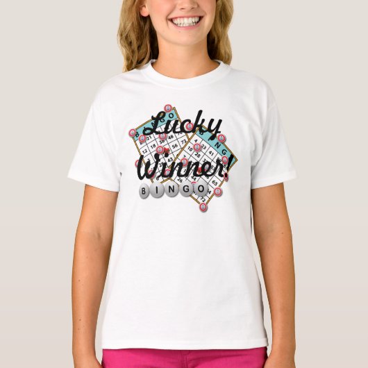 Lucky Winner Bingo Theme T-shirt (Voorkant)