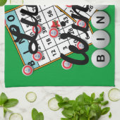 Lucky Winner Bingo Theme Theedoek (Gevouwen)