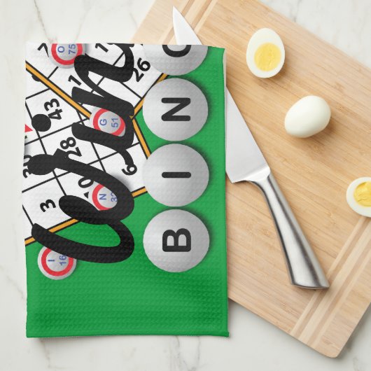 Lucky Winner Bingo Theme Theedoek (Quarter Fold)