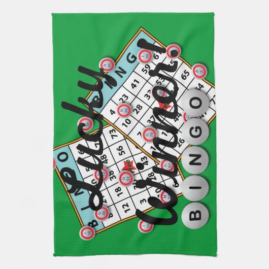 Lucky Winner Bingo Theme Theedoek (Verticaal)