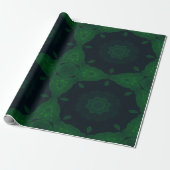 Lucky Wrap Green Irish Clover Patroon No4 Cadeaupapier (Uitgerold)