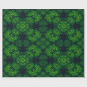 Lucky Wrap Green Irish Clover Pattern No1 Cadeaupapier (Vlak)
