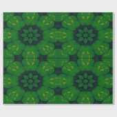 Lucky Wrap Green Irish Clover Pattern No3 Cadeaupapier (Vlak)