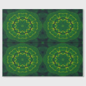 Lucky Wrap Green Irish Clover Pattern No5 Cadeaupapier (Vlak)
