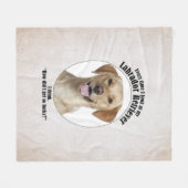 Lucky Yellow Lab Fleece Deken (Voorkant (Horizontaal))