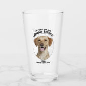 Lucky Yellow Lab Glas (Voorkant)