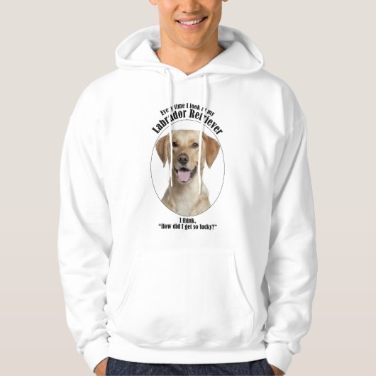 Lucky Yellow Lab Hoodie (Voorkant)