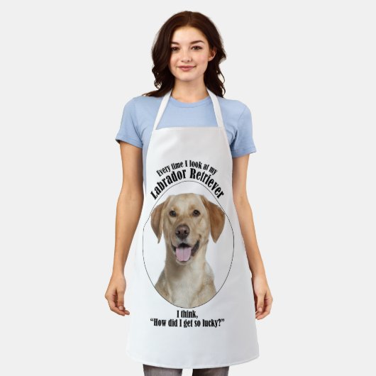 Lucky Yellow Lab Schort (Gedragen)