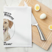 Lucky Yellow Lab Theedoek (Quarter Fold)