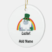 Lucky Yeti-kabouter Keramisch Ornament (Links)