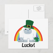Lucky Yeti Leprechaun Briefkaart (Voorkant / Achterkant)