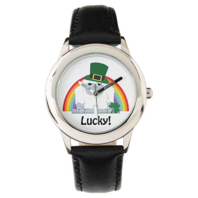 Lucky Yeti Leprechaun Horloge (Voorkant)