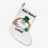 Lucky Yeti Leprechaun Kleine Kerstsok (Voorkant (Hangend))