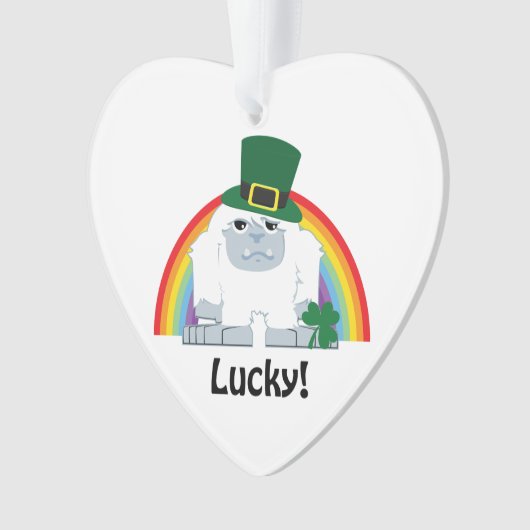 Lucky Yeti Leprechaun Ornament (voorkant)