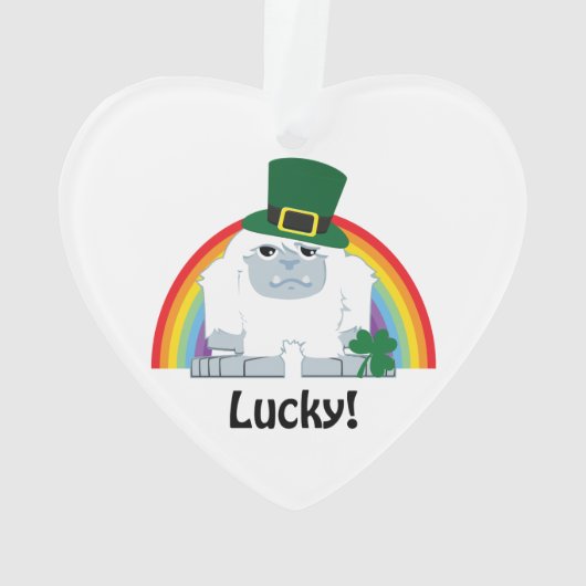 Lucky Yeti Leprechaun Ornament (achterkant)