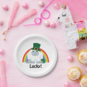 Lucky Yeti Leprechaun Papieren Bordje (Feest)