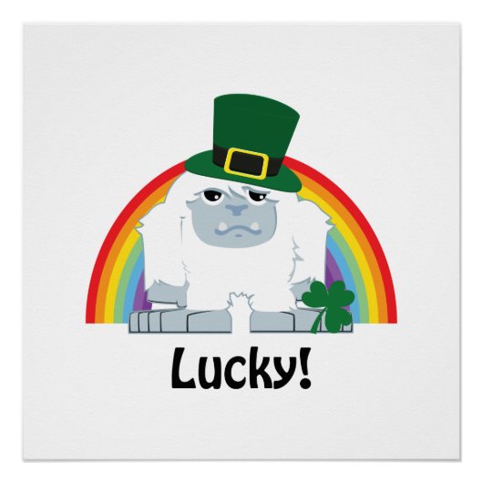Lucky Yeti Leprechaun Poster (Voorkant)