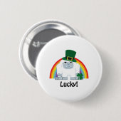 Lucky Yeti Leprechaun Ronde Button 5,7 Cm (Voorkant /achterkant)
