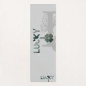 LUCKY Yoga Mat Abstracte Kunst Zwart Groen Smaragd (Voorkant)