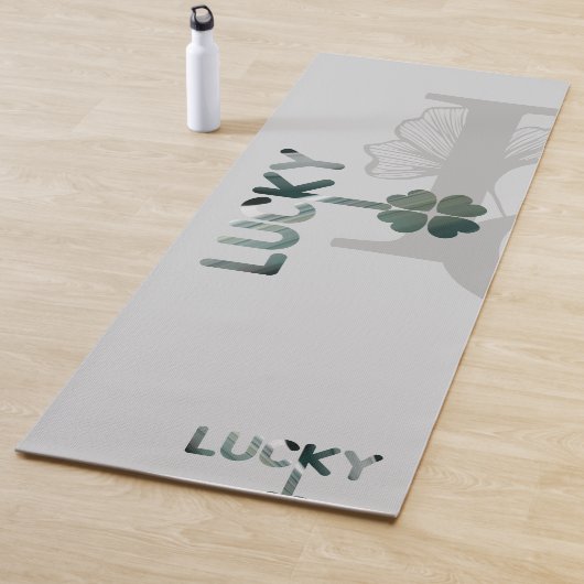 LUCKY Yoga Mat Abstracte Kunst Zwart Groen Smaragd (In situ)