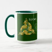 Lucky You Celtic Design Saint Patrick's Day Green Mok (Links)
