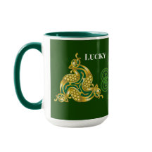 Lucky You Celtic Design Saint Patrick's Day Green