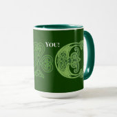 Lucky You Celtic Design Saint Patrick's Day Green Mok (Voorkant rechts)