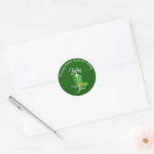 Lucky You Champagne Pet Happy Saint Patricks Day Ronde Sticker (Envelop)