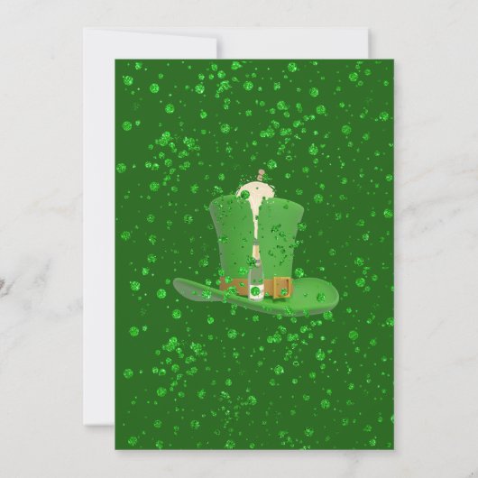 Lucky You Champagne Pet Saint Patricks Day Green Kaart (Achterkant)