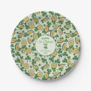 Lucky You Coins & Green Shamrocks St Patricks Day Papieren Bordje